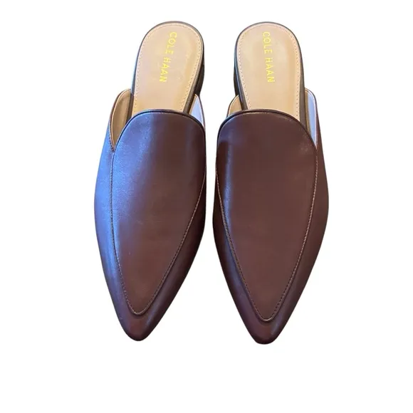Cole Haan Leather Piper Pointed Toe Mules NEW Size 9.5