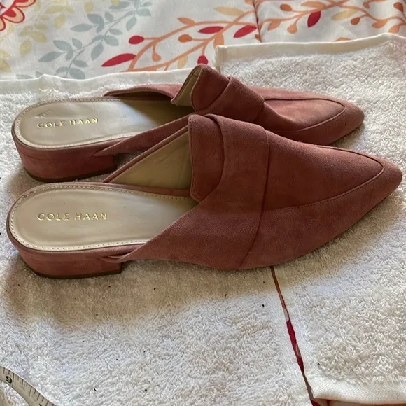 Cole haan Marlee suede point toe mules size 7.5