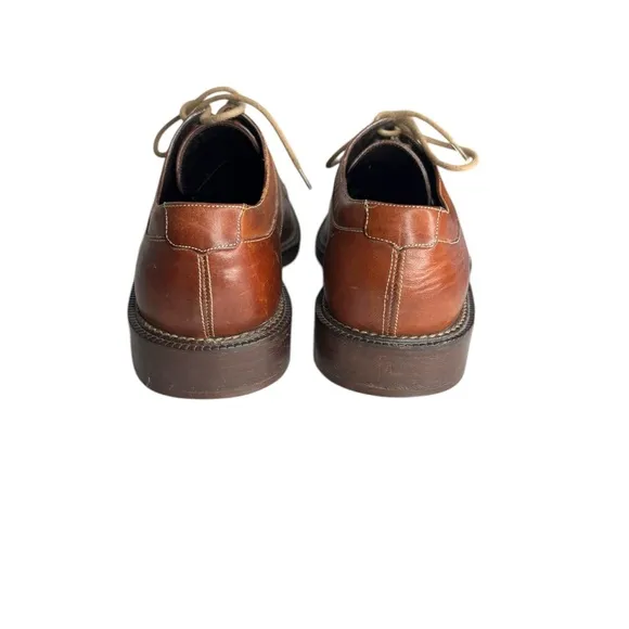 Cole Haan Mens 8 Leather Split Toe Oxfords Lace Up Dress Shoe Brown