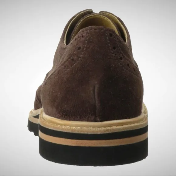 COLE HAAN MEN'S CHRISTY WEDGE GILLEY OXFORDS SHOES - SNUFFSUEDE Size 10