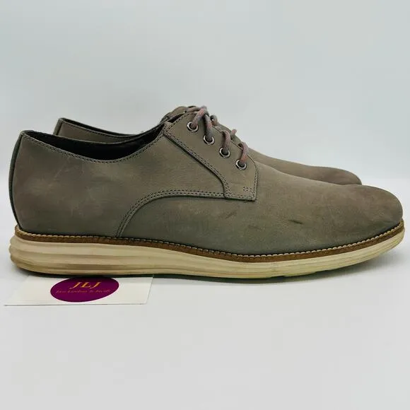 Cole Haan Men's Original Grand Taupe Leather Plain Toe Oxfords C30307 Size 10