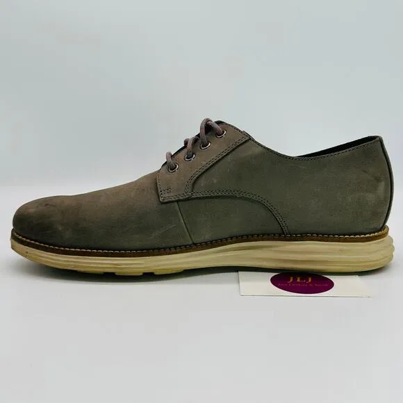 Cole Haan Men's Original Grand Taupe Leather Plain Toe Oxfords C30307 Size 10