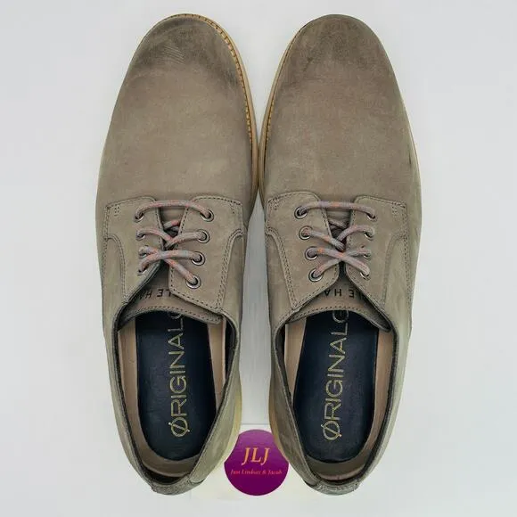 Cole Haan Men's Original Grand Taupe Leather Plain Toe Oxfords C30307 Size 10