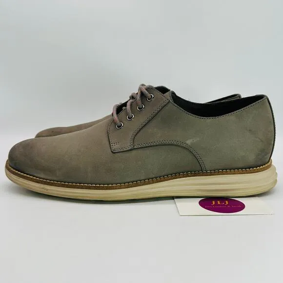 Cole Haan Men's Original Grand Taupe Leather Plain Toe Oxfords C30307 Size 10