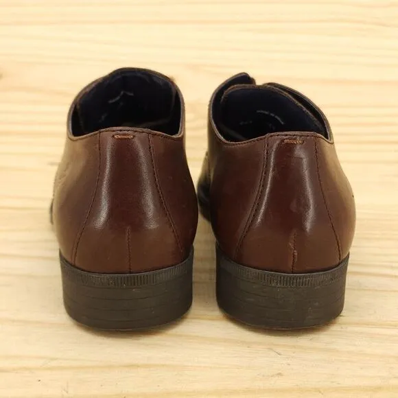 Cole Haan Men's Oxfords Sz 9.5 Brown Leather Classic Dress Shoes Plain Toe Derby