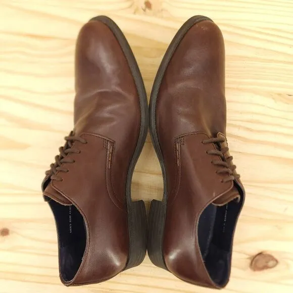 Cole Haan Men's Oxfords Sz 9.5 Brown Leather Classic Dress Shoes Plain Toe Derby