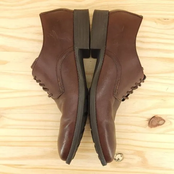 Cole Haan Men's Oxfords Sz 9.5 Brown Leather Classic Dress Shoes Plain Toe Derby