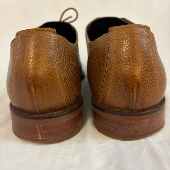 Cole Haan Men's Tan Carter Cuoio Pebbled Leather Laced Oxfords, Size 11M