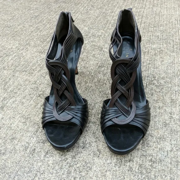 Cole Haan Nike Air leather strappy sandal heels 10