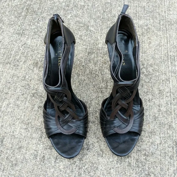 Cole Haan Nike Air leather strappy sandal heels 10