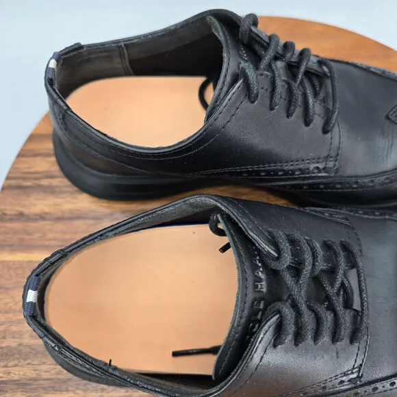 Cole Haan Oxfords Men's 9 M Black Leather Grand Wingtip Brogue Dress Shoes
