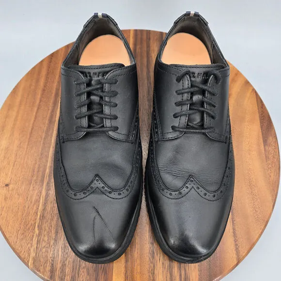 Cole Haan Oxfords Men's 9 M Black Leather Grand Wingtip Brogue Dress Shoes