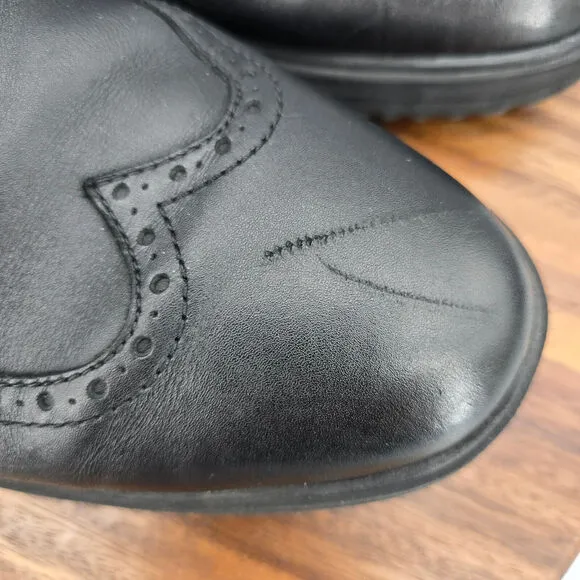 Cole Haan Oxfords Men's 9 M Black Leather Grand Wingtip Brogue Dress Shoes