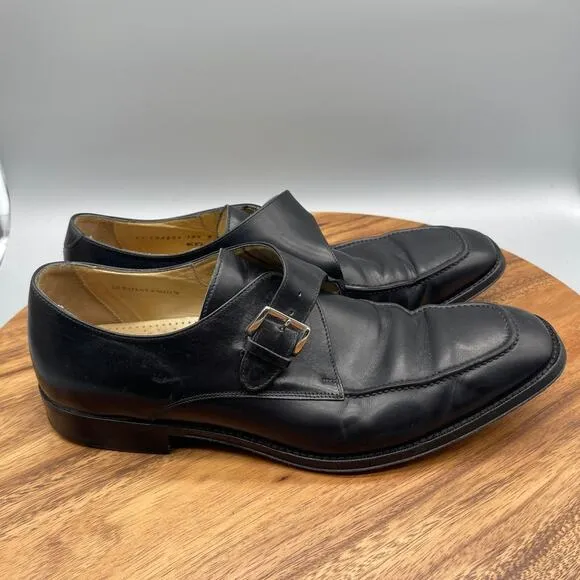 Cole Haan Oxfords Sizes 10.5M Black Leather Monk Strap Comfort Dress Shoes Italy