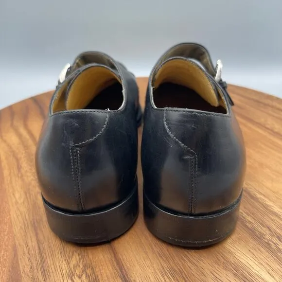 Cole Haan Oxfords Sizes 10.5M Black Leather Monk Strap Comfort Dress Shoes Italy