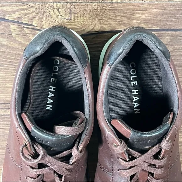 COLE HAAN Reagan Brown Leather Sneakers Oxfords Men’s Size 9.5 Dress Shoes