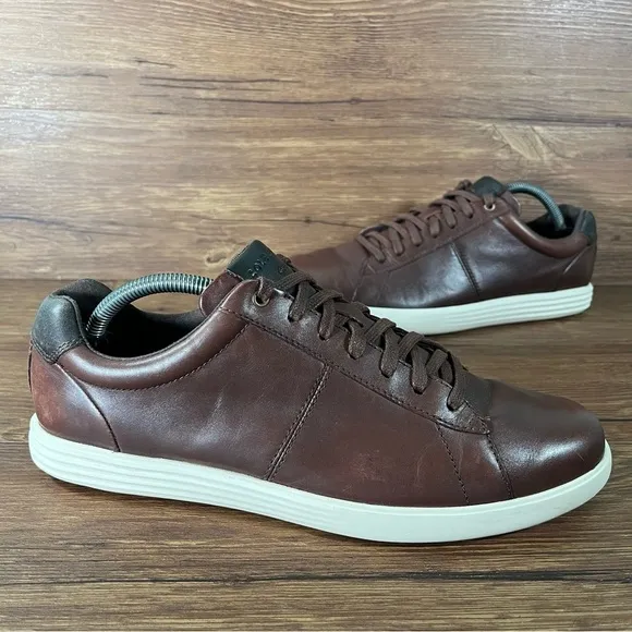 COLE HAAN Reagan Brown Leather Sneakers Oxfords Men’s Size 9.5 Dress Shoes