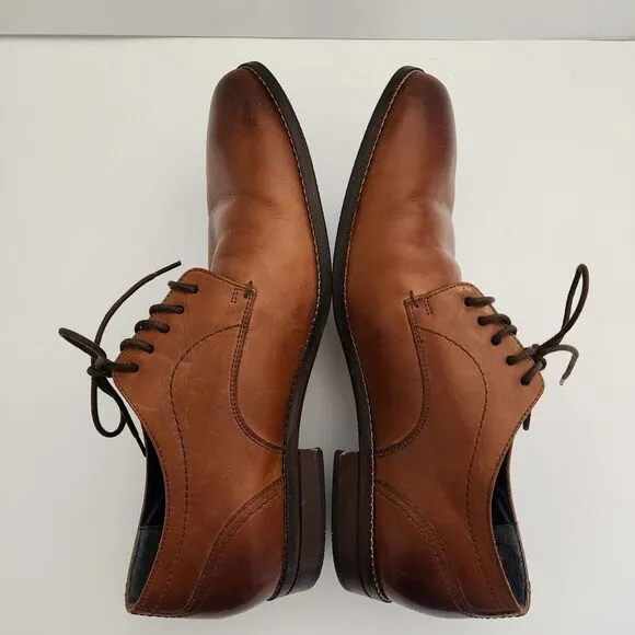 Cole Haan Shoes Brown Leather Grand OS‎ Lenox Hill Oxford Plain ToeMens 10.5