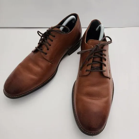 Cole Haan Shoes Brown Leather Grand OS‎ Lenox Hill Oxford Plain ToeMens 10.5