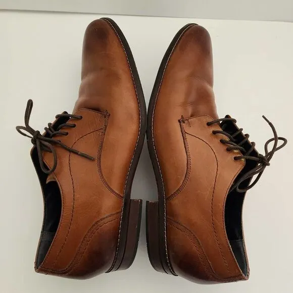 Cole Haan Shoes Brown Leather Grand OS‎ Lenox Hill Oxford Plain ToeMens 10.5