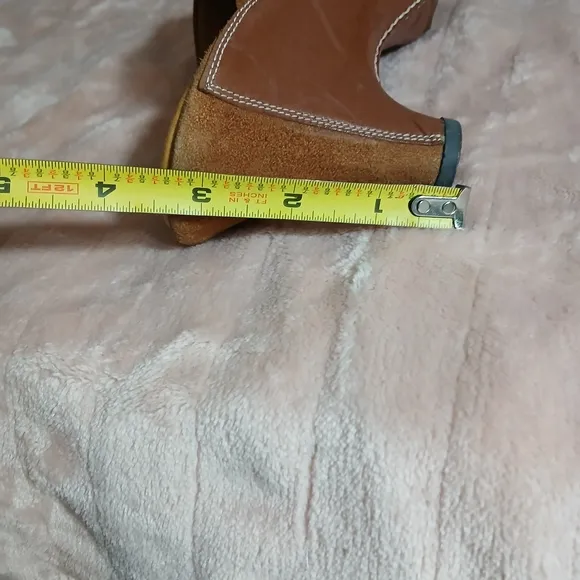 Cole Haan Tan Mules with Suede Finish and Wooden Heel Size 9.5
