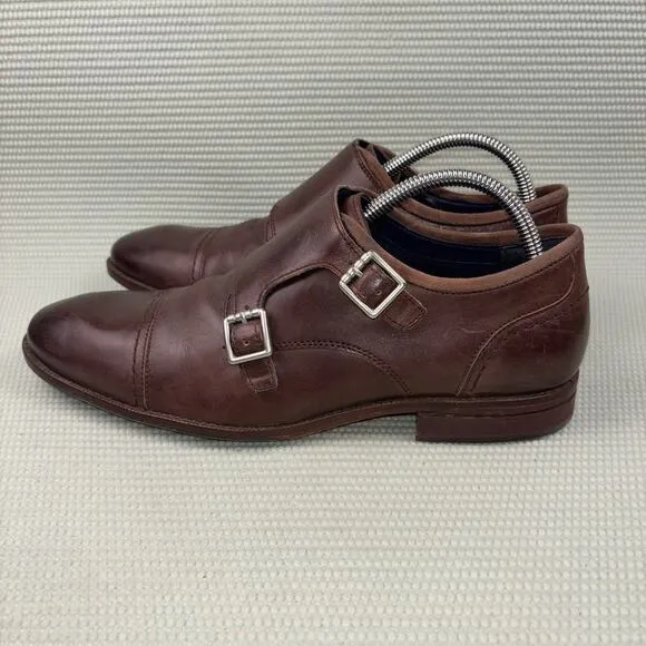 Cole Haan Warner Grand Monk Brown Oxfords C29036 Dress Shoes Men’s Size 9M
