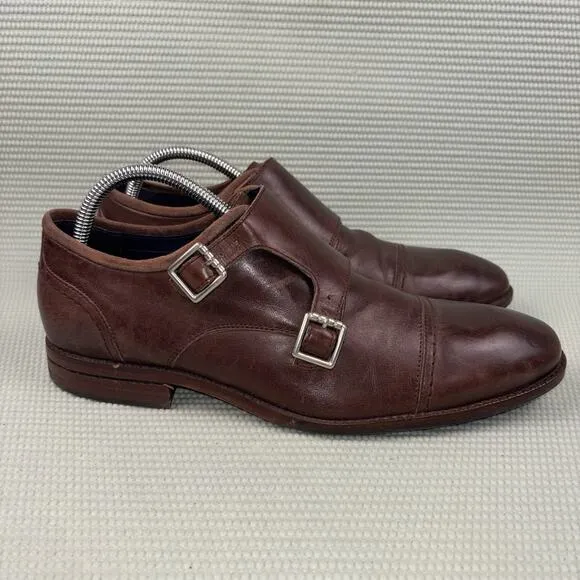 Cole Haan Warner Grand Monk Brown Oxfords C29036 Dress Shoes Men’s Size 9M