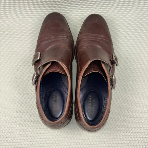 Cole Haan Warner Grand Monk Brown Oxfords C29036 Dress Shoes Men’s Size 9M