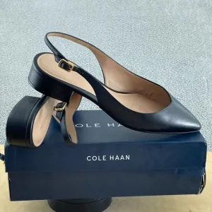 Cole Haan Women's Mazie Slingback Flat Loafer, Black Leather, 11B S217
