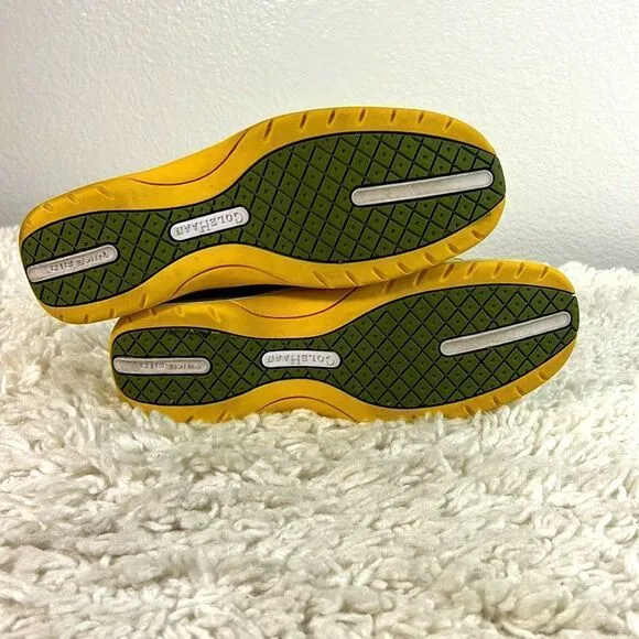 Cole Haan Womens Mules Clogs Closed Toe Lace Up Slip On Beige Green Size 7.5B