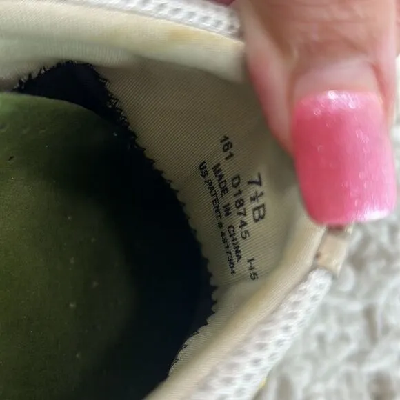 Cole Haan Womens Mules Clogs Closed Toe Lace Up Slip On Beige Green Size 7.5B