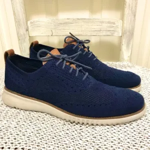 Cole Haan Zerogrand Knit Wingtip Oxfords Navy