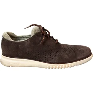 Cole Haan Zerogrand Mens Size 10.5 M Shoes Brown Suede Plain Toe Comfort Oxfords