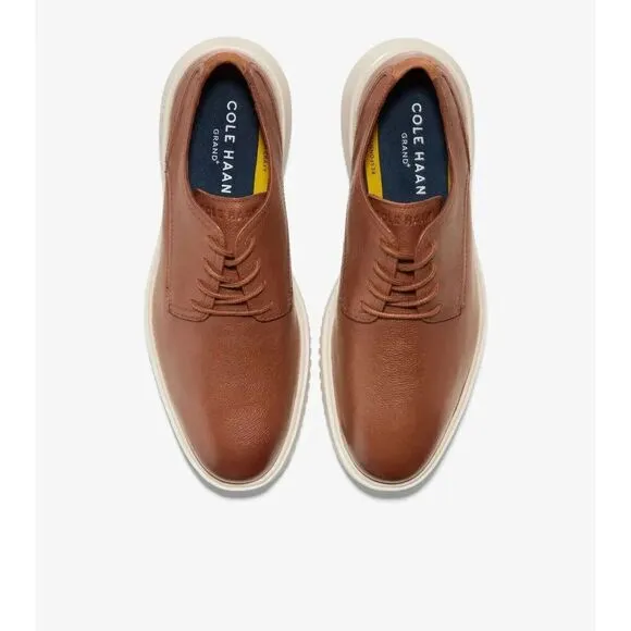 Cole Haan Grand  C36935 Men's US 7 Brown Leather Plain Toe Oxfords Shoes ZPO224