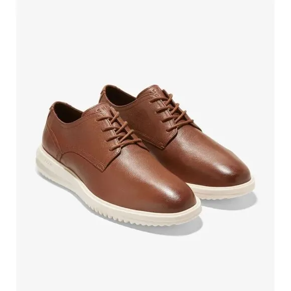 Cole Haan Grand  C36935 Men's US 7 Brown Leather Plain Toe Oxfords Shoes ZPO224