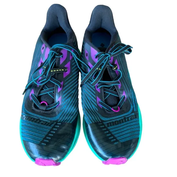 Columbia Women's Montrail Trinity Ag Trail Running Deep Water/Bright Plum Shoes