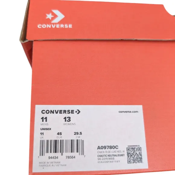 Converse Chuck 70 De Luxe Heel Platform Satin Pink Chaotic Neutral Womens 13 NEW