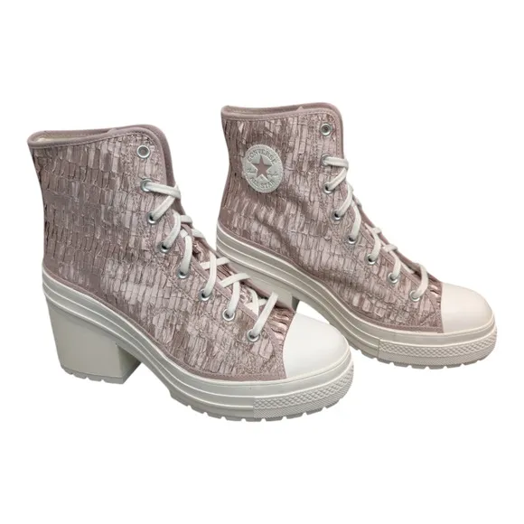 Converse Chuck 70 De Luxe Heel Platform Satin Pink Chaotic Neutral Womens 13 NEW