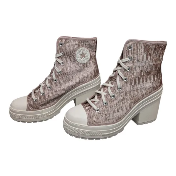 Converse Chuck 70 De Luxe Heel Platform Satin Pink Chaotic Neutral Womens 13 NEW