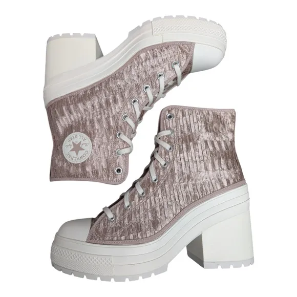 Converse Chuck 70 De Luxe Heel Platform Satin Pink Chaotic Neutral Womens 13 NEW