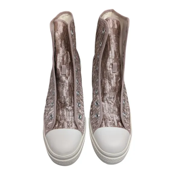 Converse Chuck 70 De Luxe Heel Platform Satin Pink Chaotic Neutral Womens 13 NEW