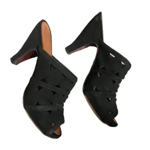 COPY - Chie Mihara black suede mules size 38