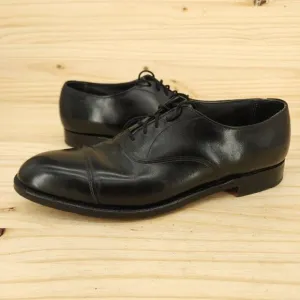 Cordwainer Wright Mens  Cap Toe Derby Oxfords 10.5 B Black Leather Dress Shoes