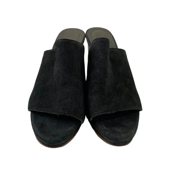Creatures Of Comfort Black Suede Heeled Mules