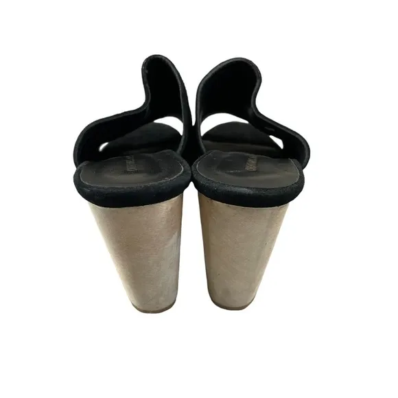 Creatures Of Comfort Black Suede Heeled Mules