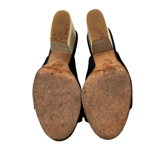 Creatures Of Comfort Black Suede Heeled Mules