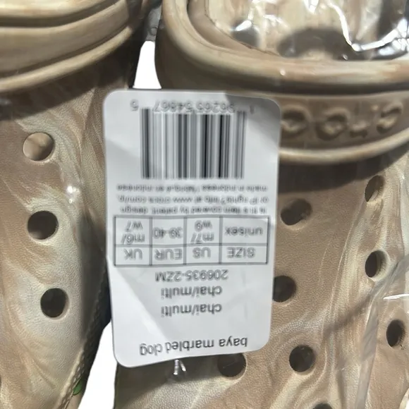 Crocs baya marbled clogs contoured comfort chai neutral unisex L sz 9 M sz 7