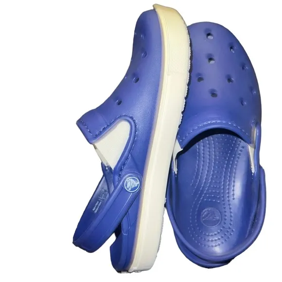 ✅CROCS CitiLane Clog Blue and White Sandals Mens 4, Women 6, Boys 4.5