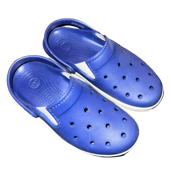 ✅CROCS CitiLane Clog Blue and White Sandals Mens 4, Women 6, Boys 4.5
