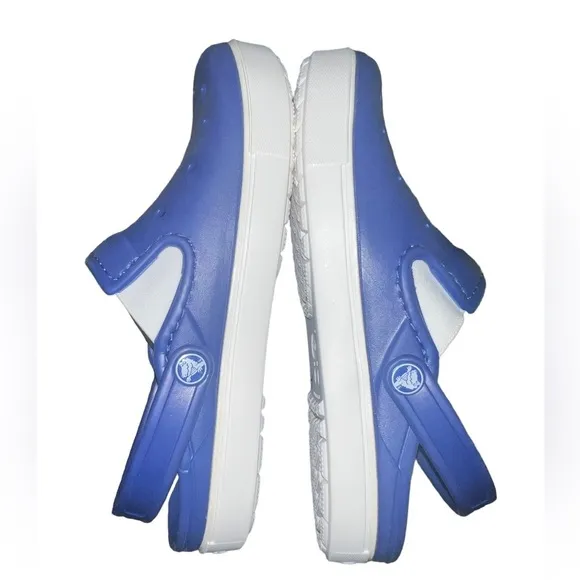 ✅CROCS CitiLane Clog Blue and White Sandals Mens 4, Women 6, Boys 4.5